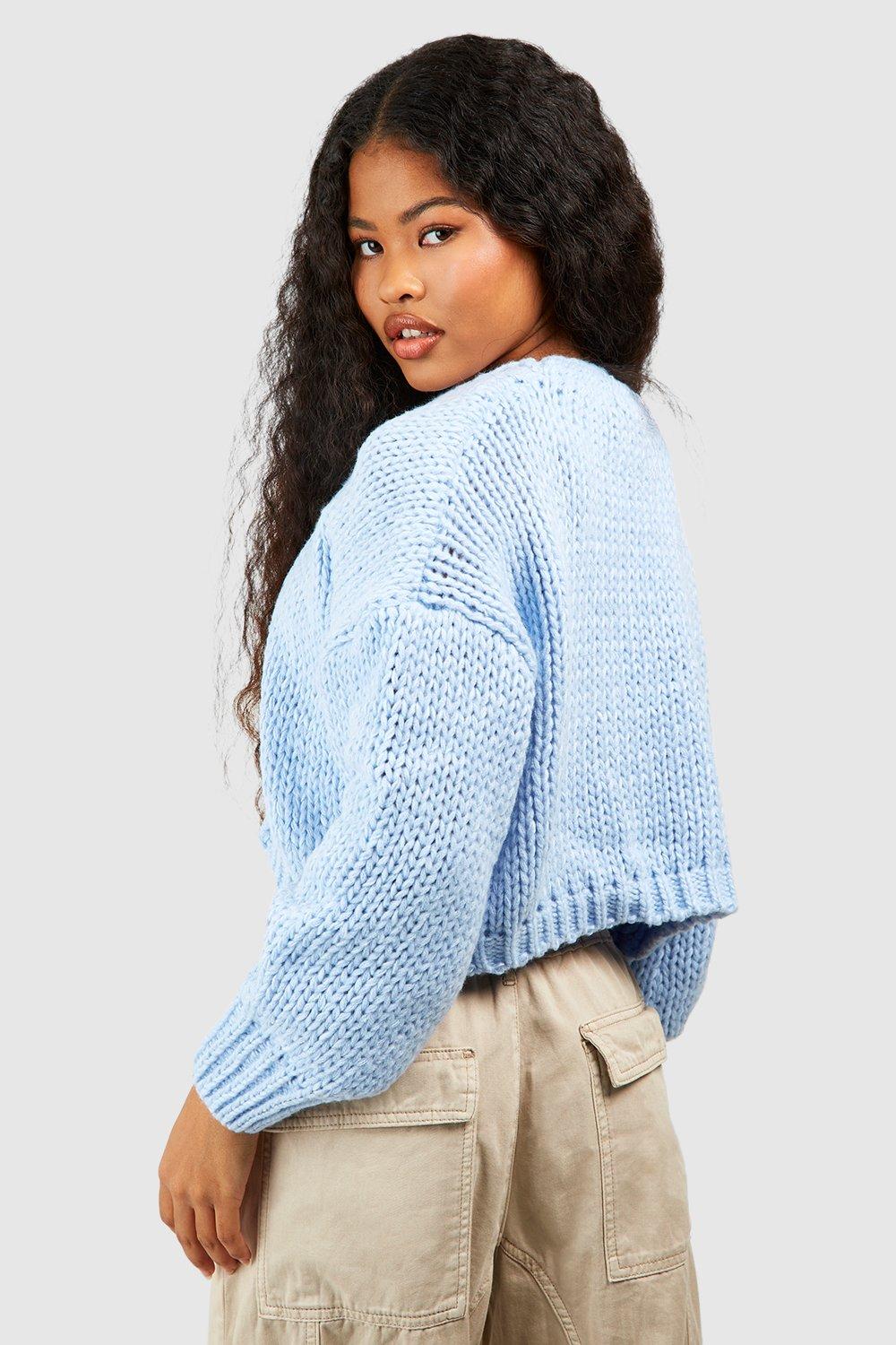 Petite chunky sale knit cardigan